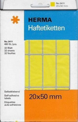 Etiqueta herma referencia 2411 - 20x50 amarelo ,  , ETIQCARHER040 , 4008705024112
